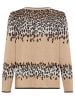 Olsen Strickpullover Urban Wild Henny in beige schwarz - 0001
