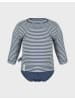 OrganicEra Baby Langarm-Bodyshirt in Indigo Melange