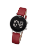 Regent Armbanduhr Regent Lederarmband rot extra groß (ca. 34mm)