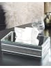 Beliani Tücherbox CHARLY in Silber - (W) 26 x (H) 7 x (L) 15 cm