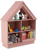 COSTWAY Kinder Bücherregal in Hausform 88 x 34 x 108 cm in Rosa