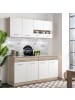 Homestyle4u Küchenzeile 80x207x60 in Weiß