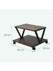 relaxdays Druckerständer in Braun/ Schwarz - (B)44 x (H)28 x (T)28 cm