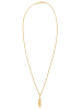 Elli Halskette 925 Sterling Silber Feder in Gold