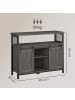 VASAGLE Sideboard Daxton in Grau-Schwarz - (B)33 x (H)80 x (T)100 cm