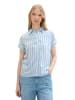 Tom Tailor Bluse Gestreiftes Kurzarm Shirt in Blau-3