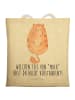 Mr. & Mrs. Panda Shopping Bag Katze Mittelfinger mit Spruch in Gelb Pastell
