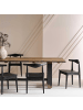 Signature 2er-Set Esszimmerstuhl LUCIEN  in SCHWARZ - (W) 77  x (H) 45  x (L) 56  cm