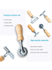 Intirilife 4-teiliges Ravioli Ausstecher Set Pasta Stempel und Nudelrad in Silber - Braun