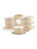 6er Set Milchkaffeetassen mit Untertassen Liberty Pure Colors in 380 ml