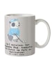 Mr. & Mrs. Panda Tasse Golf Eleganz mit Spruch in Grau Pastell