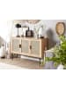 Beliani Sideboard PASCO in Braun/Schwarz - (W) 120 x (H) 76 x (L) 40 cm