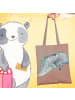 Mr. & Mrs. Panda canvas tasche Seekuh Chillen ohne Spruch in Braun Pastell