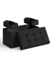 SONGMICS Sitzbank Minota in Schwarz - (B)76 x (H)38 x (T)38 cm