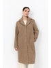 soyaconcept Feminine Teddy-Jacke mit Reverskragen und Taschen in Camel