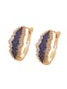 faina Women Earrings in Rose Gold Navy
