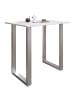 ebuy24 Bartisch Xona silberfarben Weiß 110 x 80 cm