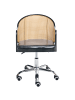 Beliani Bürostuhl REDDING in Schwarz/Silber/Braun - (W) 50 x (H) 77 x (L) 50 cm