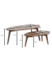 KADIMA DESIGN Design Couchtisch 2er Set Massivholz Wohnzimmertisch Braun in Massivholz