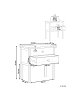 Beliani Nachttisch SALTON in Braun - (W) 53 x (H) 55 x (L) 31 cm