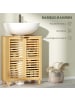 HOMCOM Waschbeckenunterschrank-60L x 30B x 80H cm-Naturholz