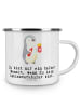 Mr. & Mrs. Panda Emaille Tasse Imbissverkäufer Herz mit Spruch in Weiß