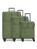 Redolz Essentials 12 THREE SET 4 Rollen Kofferset 3-teilig mit Dehnfalte olive