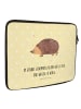 Mr. & Mrs. Panda Laptoptasche Igel Herzen mit Spruch in Gelb Pastell