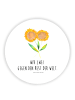 Mr. & Mrs. Panda magnet Blume Sonnenblume mit Spruch in Weiß