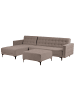 Beliani 3-tlg Modulsofa ABERDEEN in Beige/Schwarz
