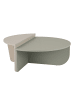 CALICOSY 2er-Set Tischs  in Celadongrün - (W)90  x (H)35  x (L)90 cm