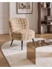 Beliani Sessel VOSS in Beige/Schwarz - (W) 60 x (H) 76 x (L) 52 cm