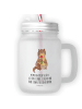 Mr. & Mrs. Panda Mason Jar Otter Blumenstrauß mit Spruch in Transparent