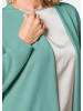 GOLDNER Cardigan in langer offener Form in aqua