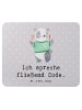 Mr. & Mrs. Panda Mouse Pad Code Meister mit Spruch in Grau Pastell