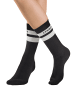Copenhagen Studios Tennissocken in 3x schwarz mit weißen Streifen