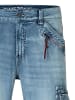 Timezone Cargo-Shorts Regular Fit Eingrifftaschen Wadenlang in Hellblau