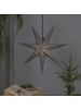 STAR Trading Papierstern Leuchtstern Faltstern 7-zackig hängend 70cm mit Kabel grau