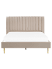 Beliani Doppelbett MARVILLE in Beige/Gold - (W) 202 x (H) 124 x (L) 225 cm