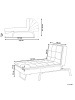 Beliani Chaiselongue LOIRET in Grau/Silber - (W) 179 x (H) 93 x (L) 76 cm