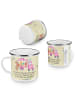 Mr. & Mrs. Panda Kaffeebecher Osterhase Blumenwagen mit Spruch in Blumig