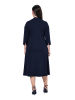 Ulla Popken Midikleid in dunkles marine