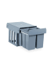 relaxdays Einbaumülleimer in Grau je 8 L - (B)34,3 x (H)35,1 x (T)48 cm