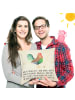 Mr. & Mrs. Panda 40x40 Kissen Hahn Korn mit Spruch in Vintage