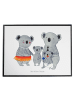Mr. & Mrs. Panda Schreibtischunterlage Koala Familie ohne Spruch in Weiß