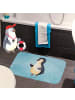 Mr. & Mrs. Panda Badematte Pinguin Marienkäfer ohne Spruch in Eisblau