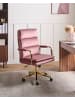 Beliani Bürostuhl VAMURE in Rosa/Gold - (W) 60 x (H) 104 x (L) 60 cm