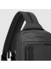 Piquadro David Umhängetasche RFID Schutz Leder 32 cm in black