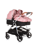 Chipolino Geschwisterkinderwagen Duo Smart in rosa