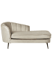 Beliani Chaiselongue ALLIER in Beige/Schwarz - (W) 150 x (H) 75 x (L) 76 cm